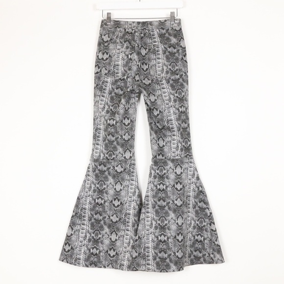 We the Free Just Float On Snake Print Flare Jean - Picture 7 of 9